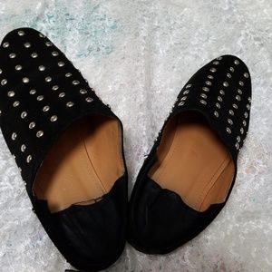 Silver studded push flats